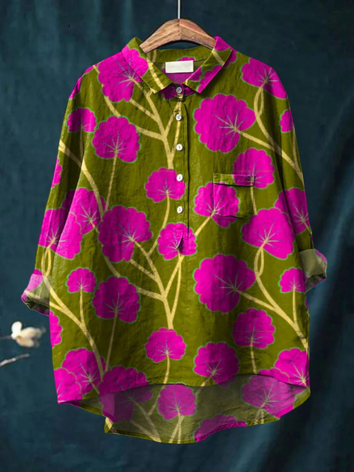 Lauren | Vintage Floral Art Casual T-Shirt for Women
